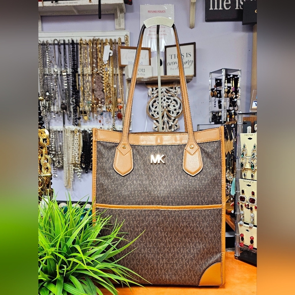 Michael Kors Signature Brown and Tan Tote
